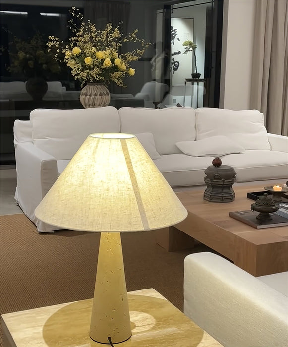 Travertine Column Table Lamp - Simprolos