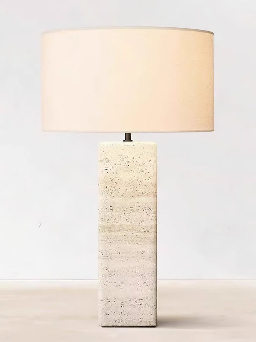 Travertine Column Table Lamp - Simprolos
