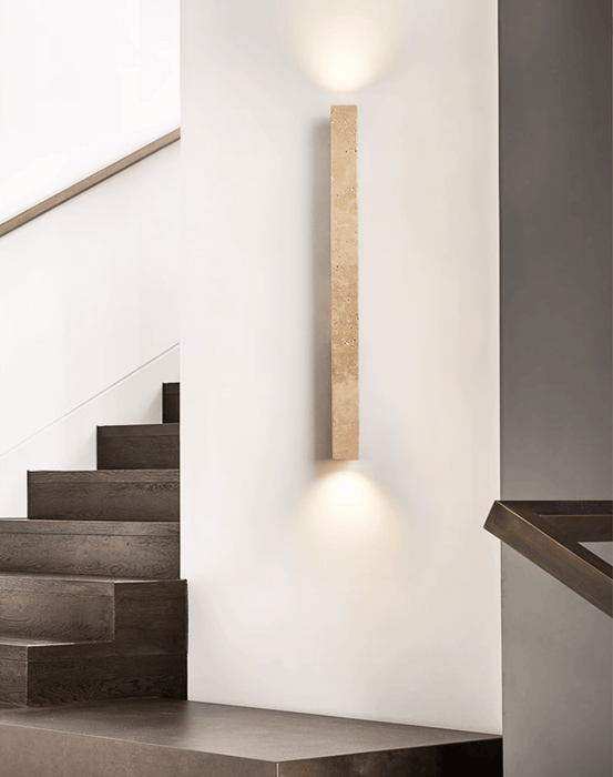 Travertine Column Wall Light - Simprolos