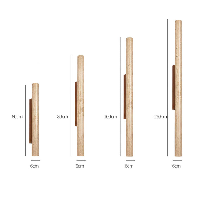 Travertine Column Wall Light - Simprolos
