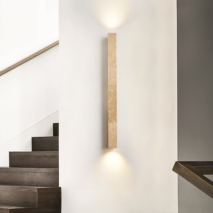 Travertine Column Wall Light - Simprolos