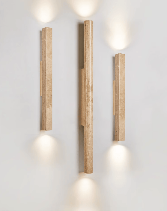 Travertine Column Wall Light - Simprolos