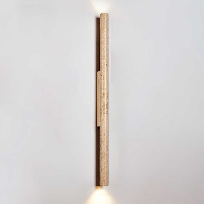 Travertine Column Wall Light - Simprolos