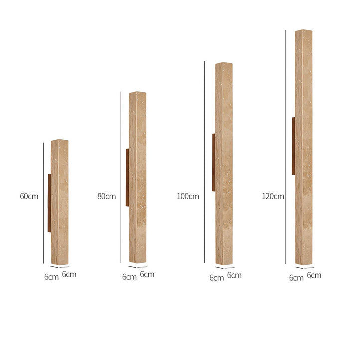 Travertine Column Wall Light - Simprolos