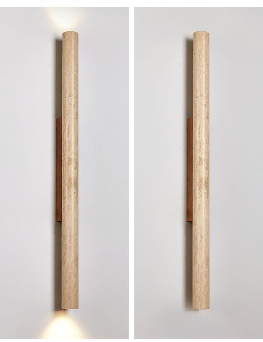 Travertine Column Wall Light - Simprolos