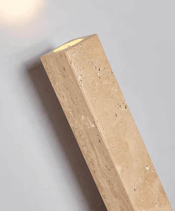 Travertine Column Wall Light - Simprolos