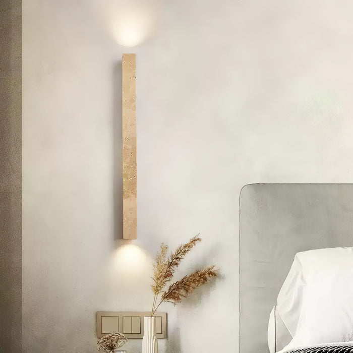 Travertine Column Wall Light - Simprolos