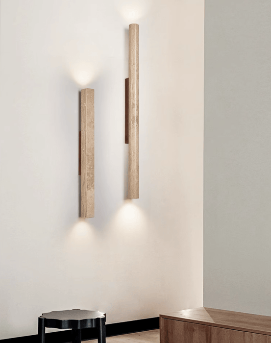 Travertine Column Wall Light - Simprolos