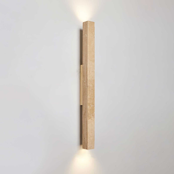 Travertine Column Wall Light - Simprolos
