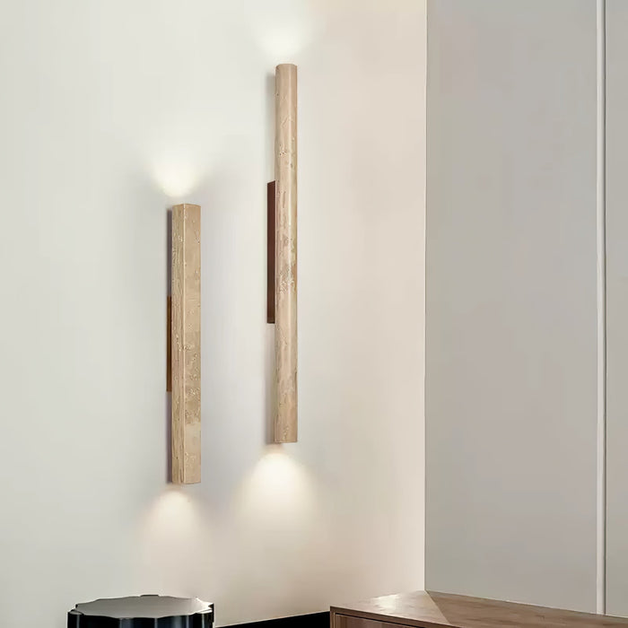 Travertine Column Wall Light - Simprolos