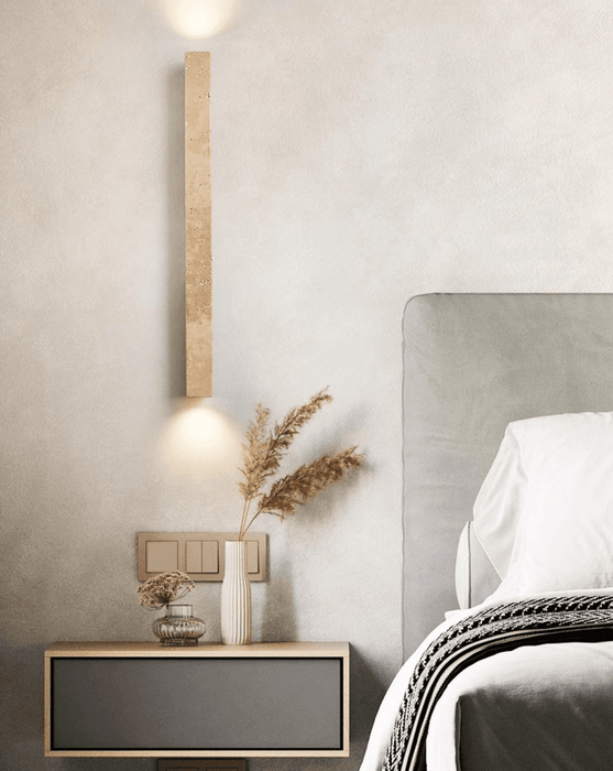 Travertine Column Wall Light - Simprolos