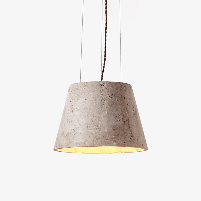 Travertine Cone Pendant Lamp - Simprolos