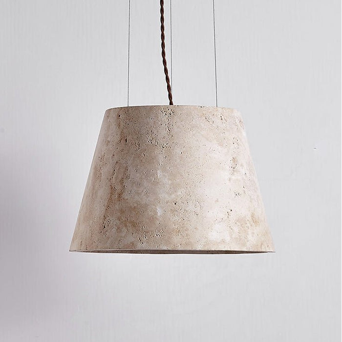 Travertine Cone Pendant Lamp - Simprolos
