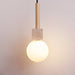 Travertine Cube Globe Pendant Light - Simprolos
