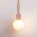 Travertine Cube Globe Pendant Light - Simprolos