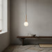 Travertine Cube Globe Pendant Light - Simprolos