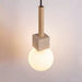 Travertine Cube Globe Pendant Light - Simprolos