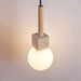 Travertine Cube Globe Pendant Light - Simprolos