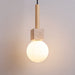 Travertine Cube Globe Pendant Light - Simprolos