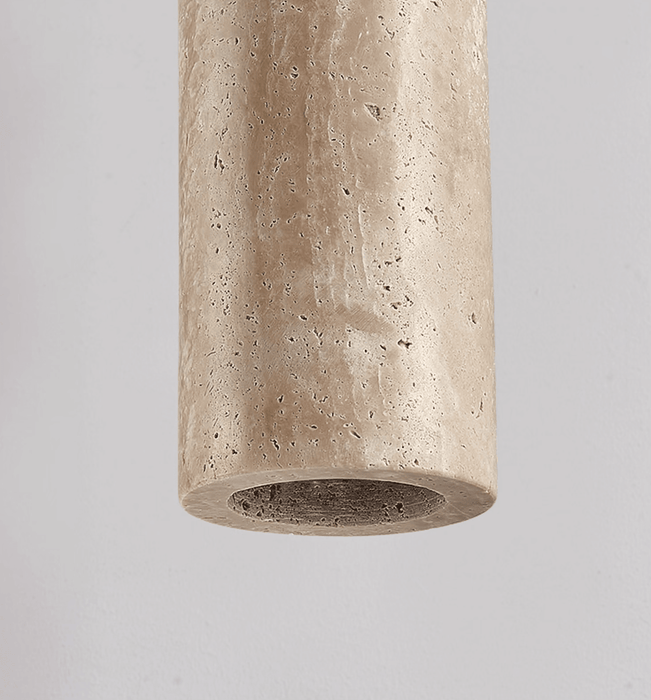 Travertine Cylinder Disc Pendant Light - Simprolos