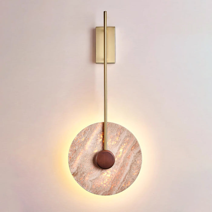 Travertine Disc Wall Lamp - Simprolos