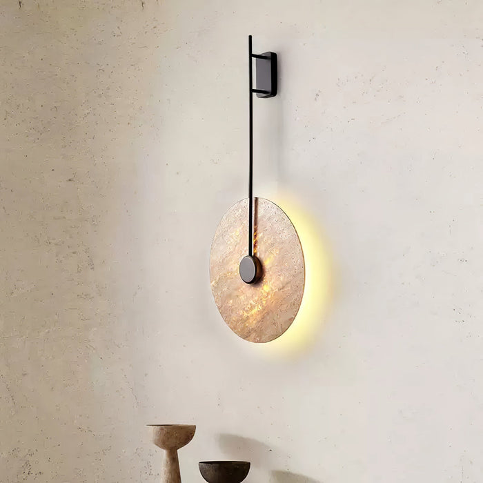 Travertine Disc Wall Lamp - Simprolos