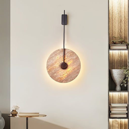 Travertine Disc Wall Lamp - Simprolos