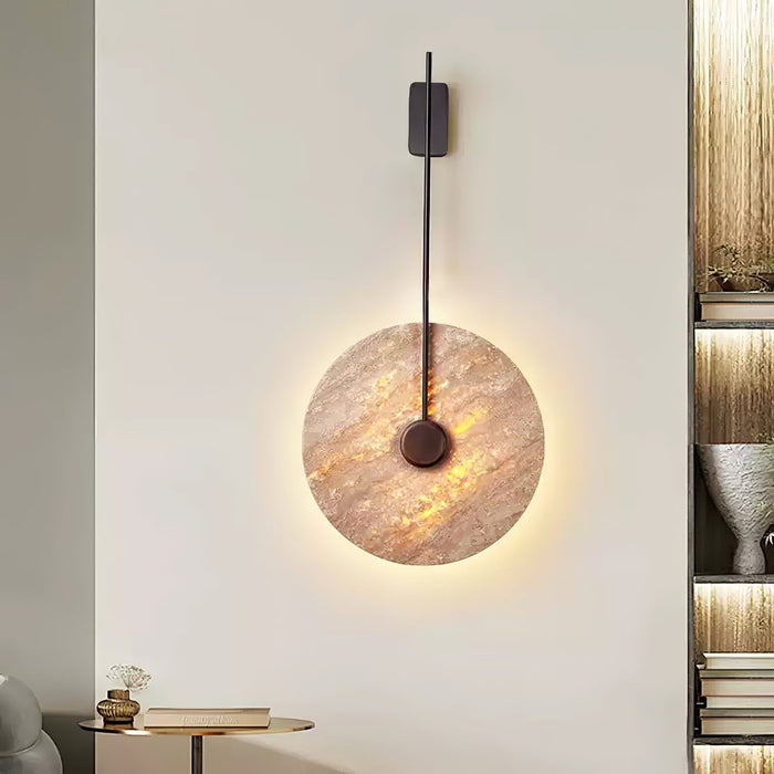 Travertine Disc Wall Lamp - Simprolos