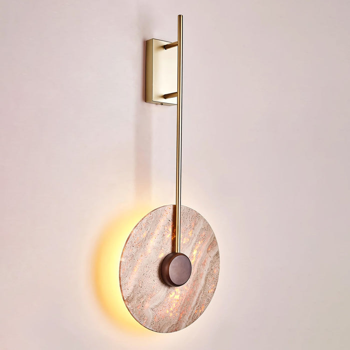 Travertine Disc Wall Lamp - Simprolos
