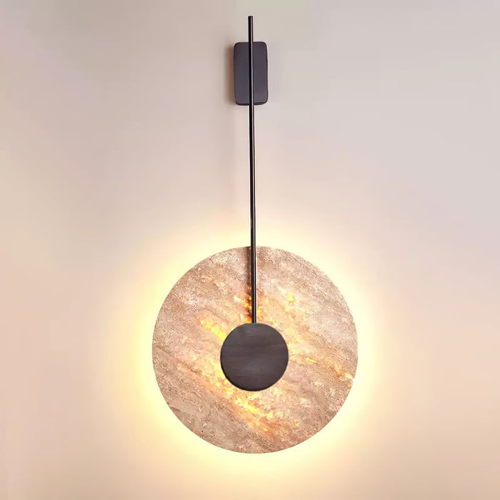 Travertine Disc Wall Lamp - Simprolos