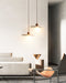 Travertine Disk Globe Pendant Light - Simprolos