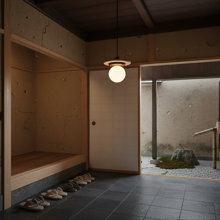 Travertine Disk Pendant Light - Simprolos