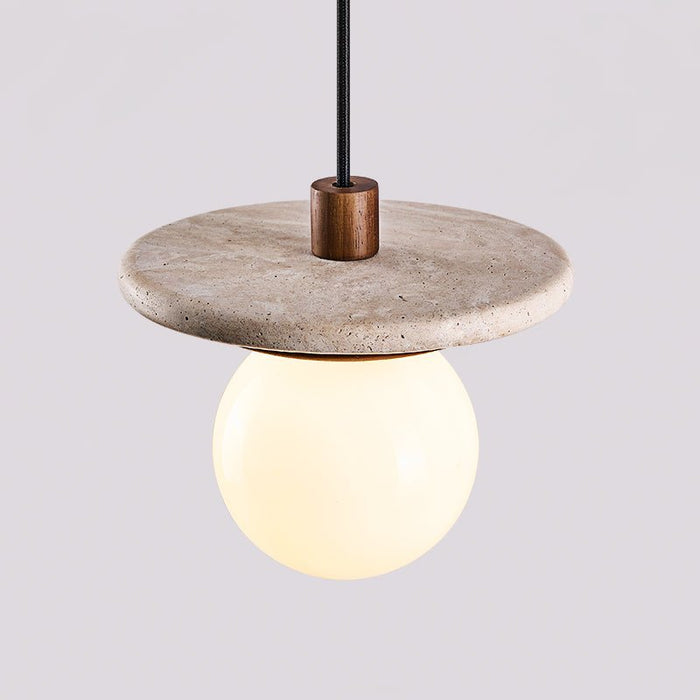 Travertine Disk Pendant Light - Simprolos