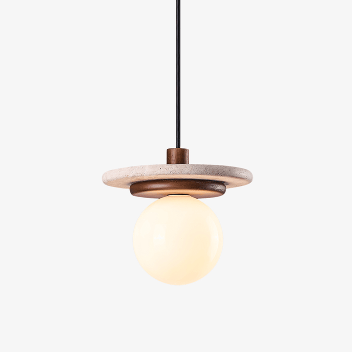 Travertine Disk Pendant Light - Simprolos