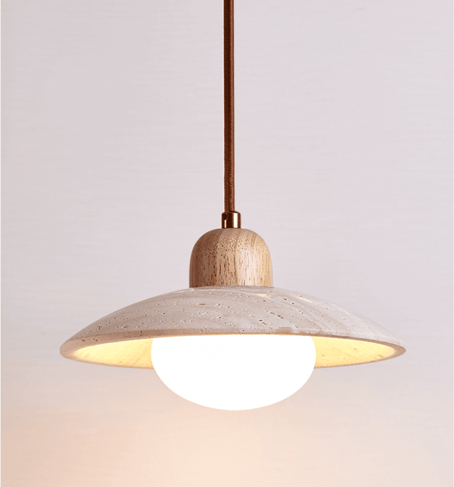 Travertine Dome Pendant Light - Simprolos