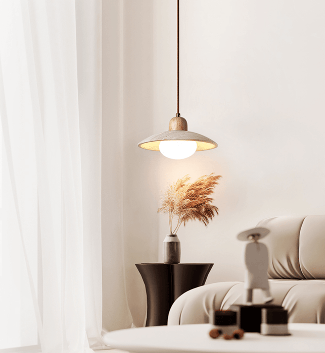 Travertine Dome Pendant Light - Simprolos