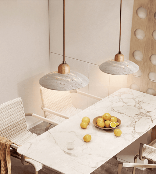 Travertine Dome Pendant Light - Simprolos
