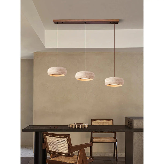 Travertine Drum Pendant Lamp - Simprolos