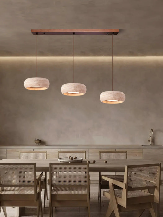 Travertine Drum Pendant Lamp - Simprolos