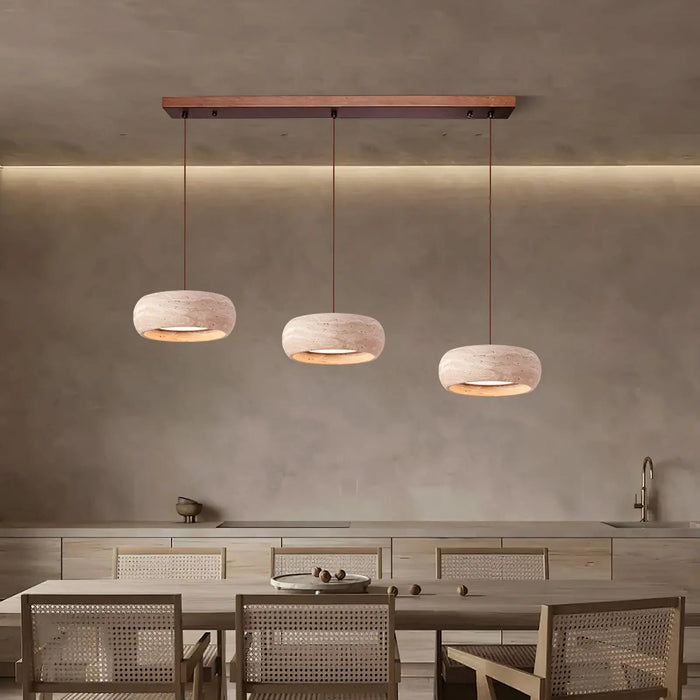 Travertine Drum Pendant Lamp - Simprolos