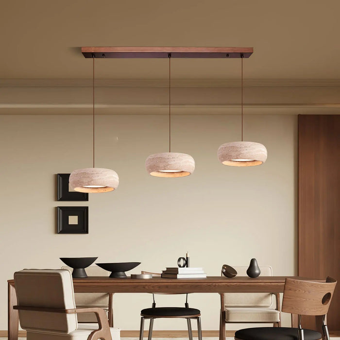 Travertine Drum Pendant Lamp - Simprolos