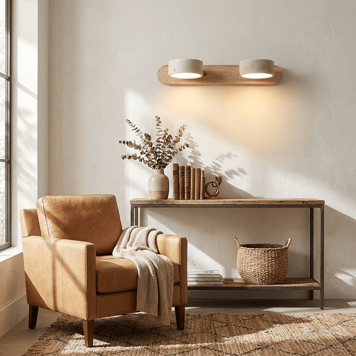 Travertine Duo Wall Light - Simprolos