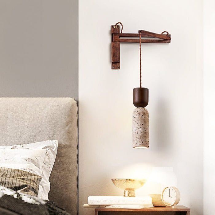 Travertine Fusion Wall Sconce - Simprolos