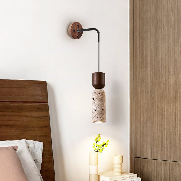 Travertine Fusion Wall Sconce - Simprolos