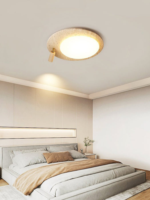 Travertine Oval Knob Ceilling Lamp - Simprolos