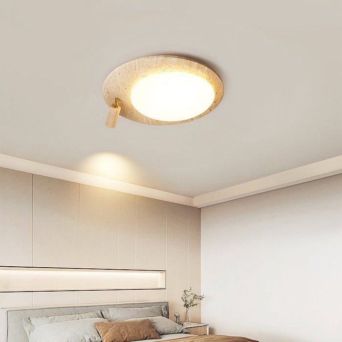 Travertine Oval Knob Ceilling Lamp - Simprolos