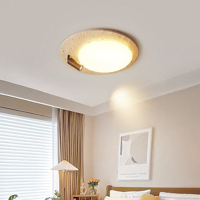 Travertine Oval Knob Ceilling Lamp - Simprolos