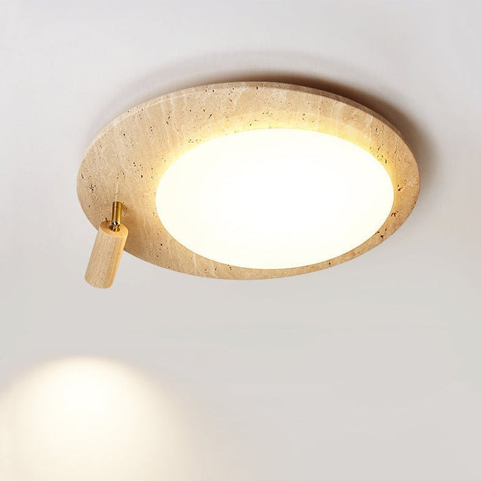Travertine Oval Knob Ceilling Lamp - Simprolos