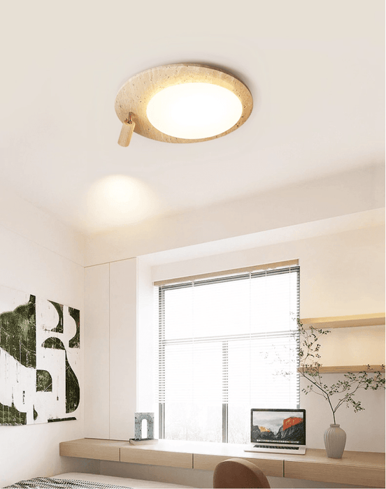 Travertine Oval Knob Ceilling Lamp - Simprolos