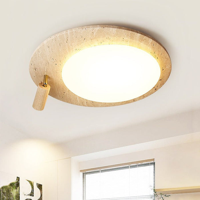 Travertine Oval Knob Ceilling Lamp - Simprolos